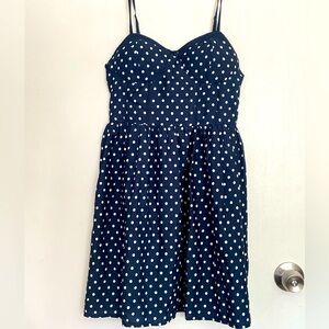 Silky polka dot dress